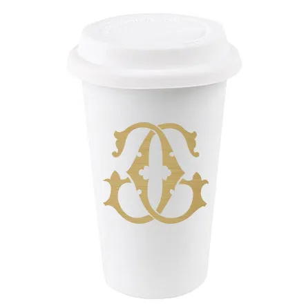 1-Letter Monogrammed Paper To-Go Cups