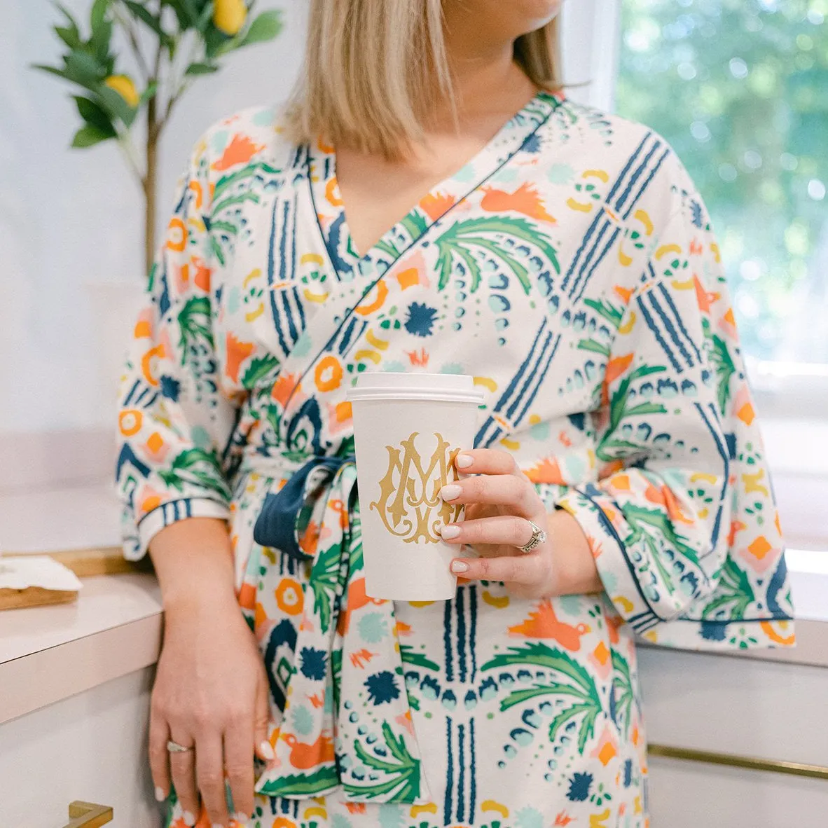 1-Letter Monogrammed Paper To-Go Cups