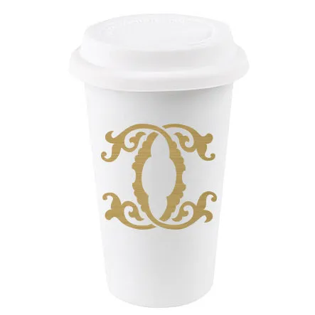 1-Letter Monogrammed Paper To-Go Cups