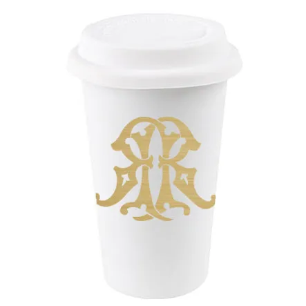 1-Letter Monogrammed Paper To-Go Cups