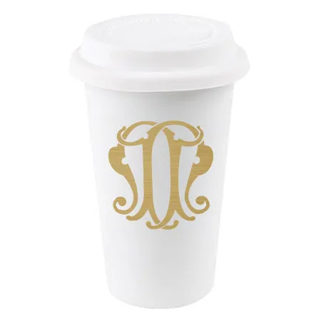 1-Letter Monogrammed Paper To-Go Cups