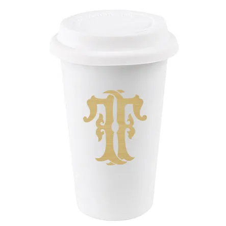 1-Letter Monogrammed Paper To-Go Cups