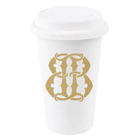 1-Letter Monogrammed Paper To-Go Cups