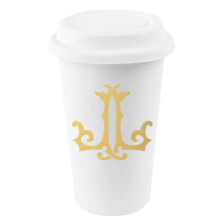 1-Letter Monogrammed Paper To-Go Cups