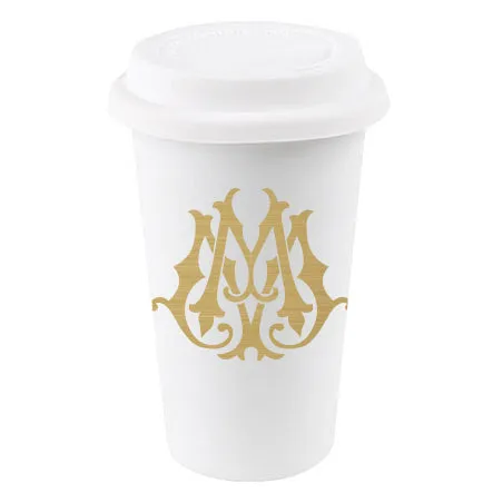 1-Letter Monogrammed Paper To-Go Cups