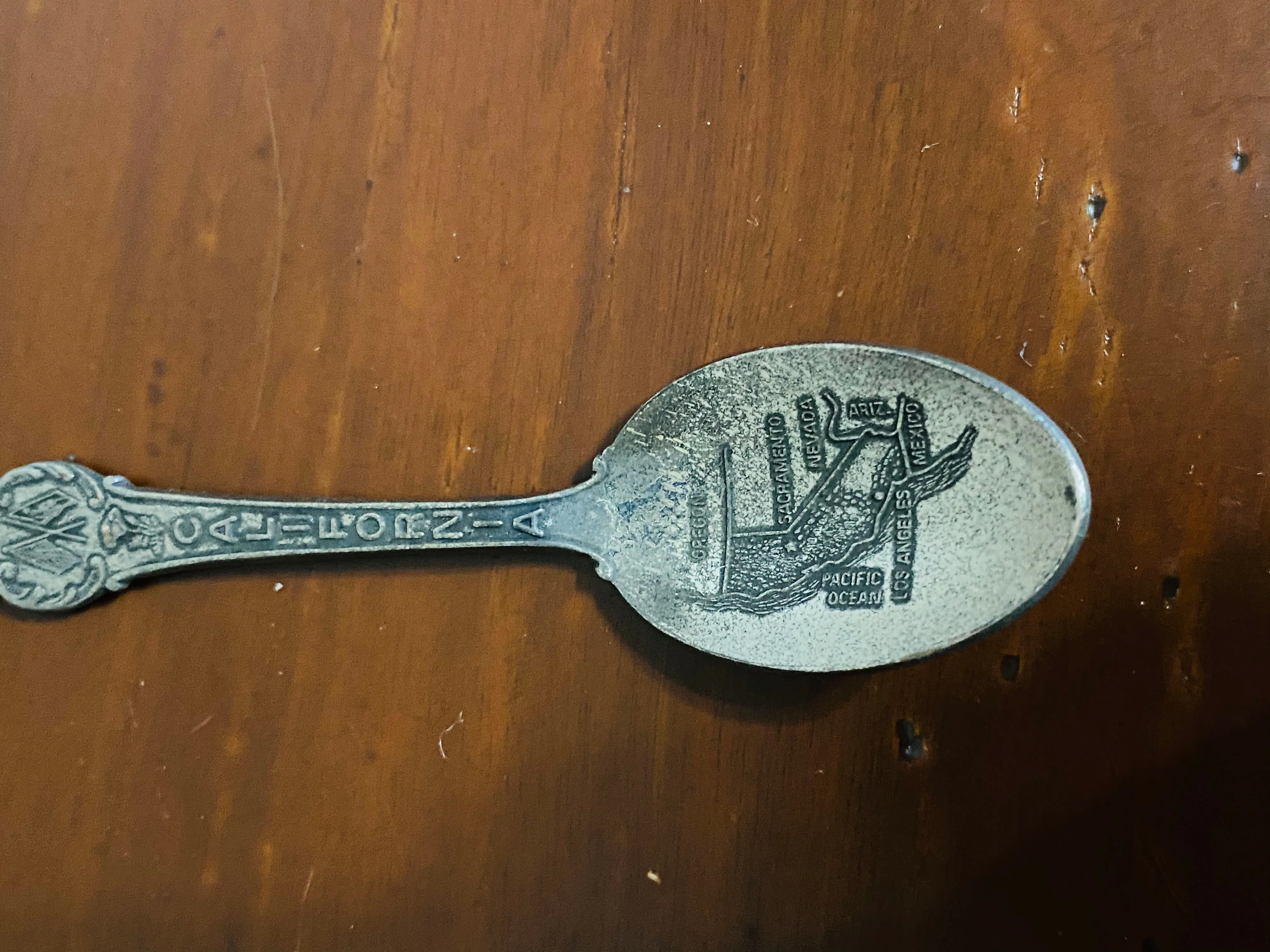 1850 California Heritage Collection American State Silver Tone Collectible Spoon