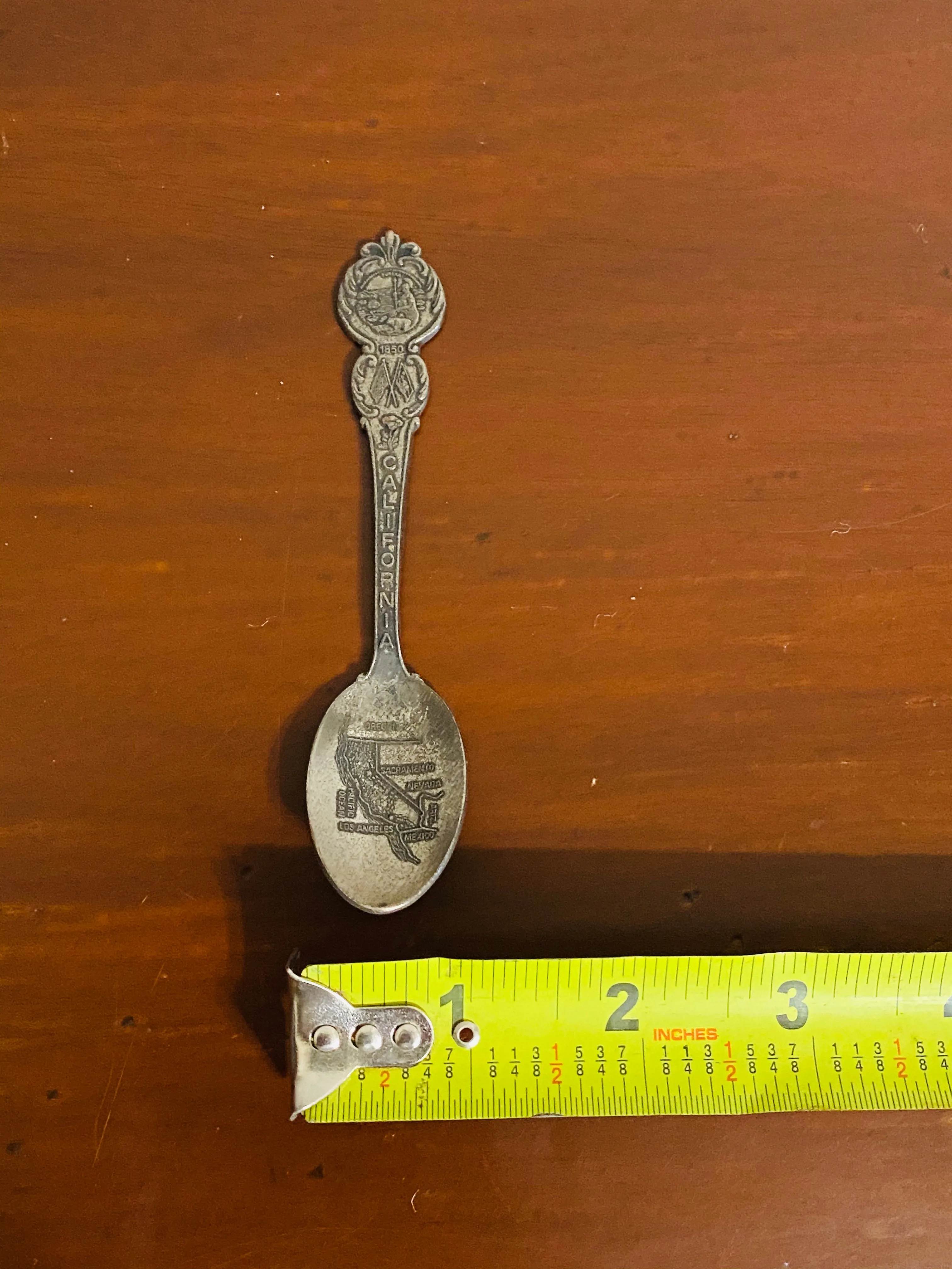 1850 California Heritage Collection American State Silver Tone Collectible Spoon