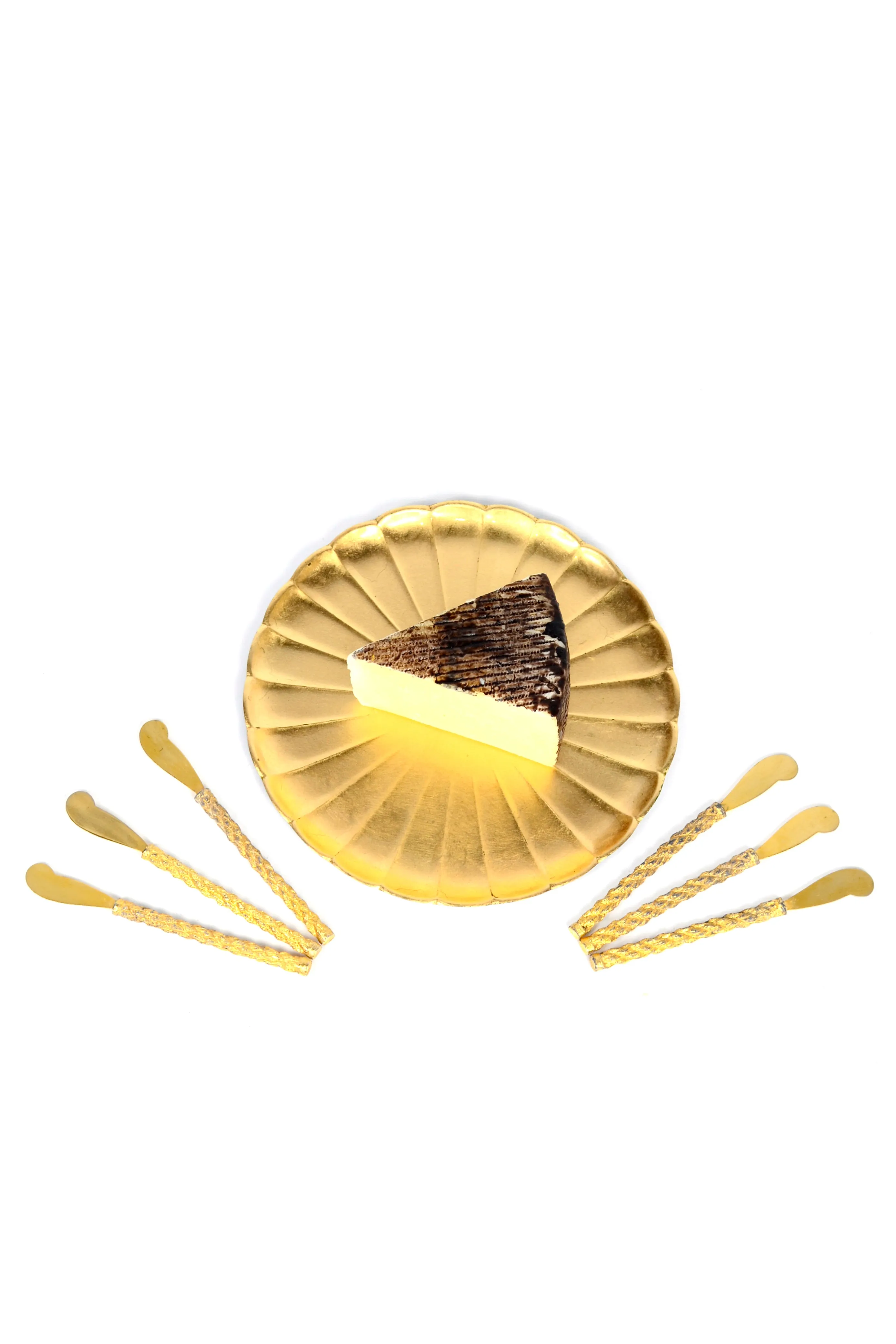 1960s Gold Plated Pate Spreader Hors D'oeuvres Knives Set of 6