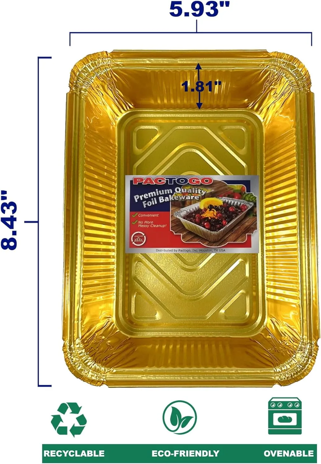 2 1/4 lb. Oblong Black & Gold Aluminum Foil Pans Take Out Heavy Duty Containers W/Board Lids 500/CS