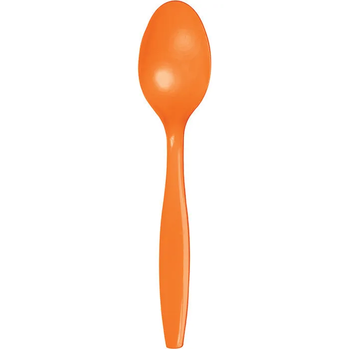 Bulk Sunkissed Orange Bulk Plastic Spoons (600 per Case)