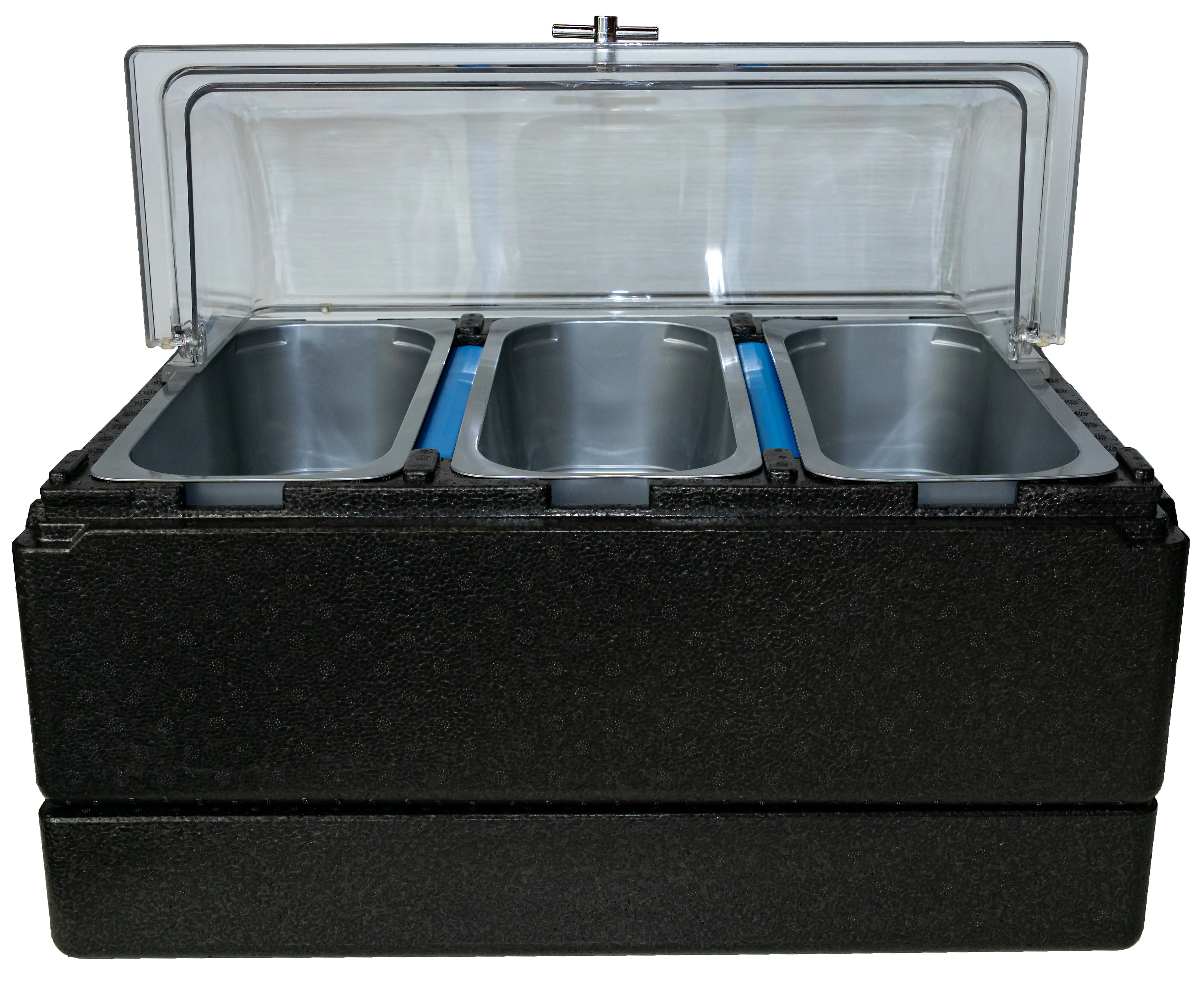 FB Gelato Carrier/Cooler (3-5 L Pans) (Comes w/ 2 FB Plate)   Rolling Cover 23.5" x 15.5" x 10" H