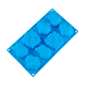Penguin & Snowman Soap Mould 8 Bars