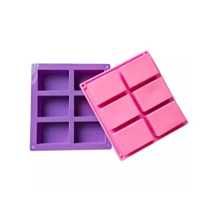 Rectangle Pattern Soap Mould 6 Bars 130g