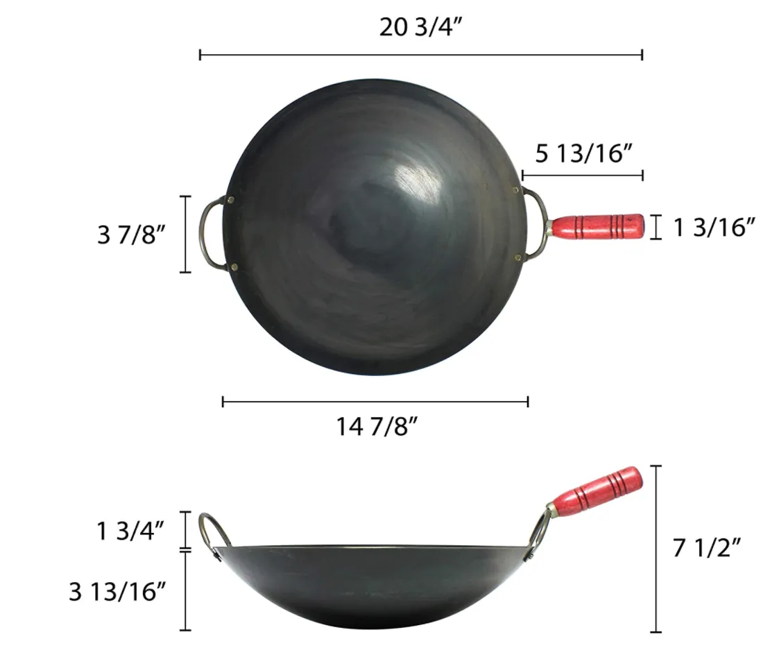 Wok 14IN Mandarin w/Wood Hndl